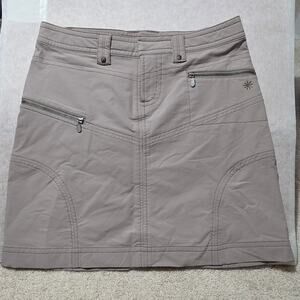 Athleta Taupe Mini Skirt with Zip Pockets SIZE 6